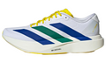 Adidas White & Blue Low-Top Colorblock Sneakers