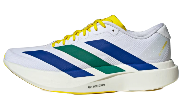 Adidas White & Blue Low-Top Colorblock Sneakers