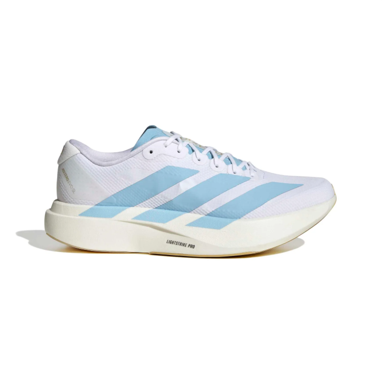Adidas White & Light Blue Low-Top Mesh Sneakers