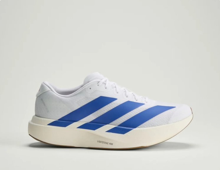 Adidas White & Blue Low-Top Mesh Sneakers