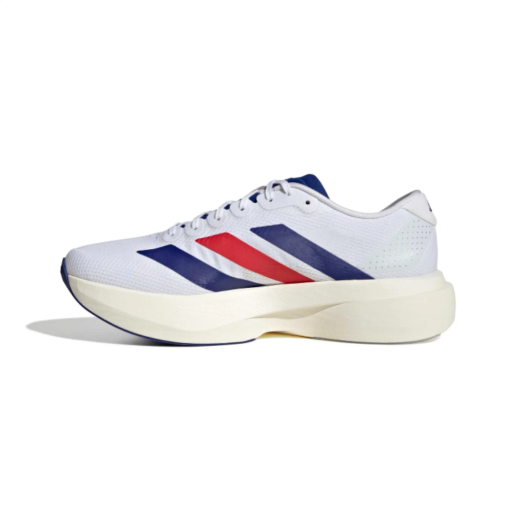 Adidas White & Navy Low-Top Colorblock Sneakers