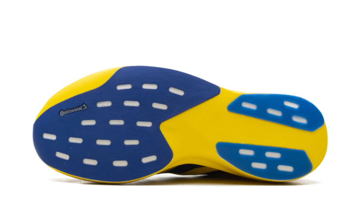Adidas Yellow & Blue Low-Top Three-Stripe Sneakers