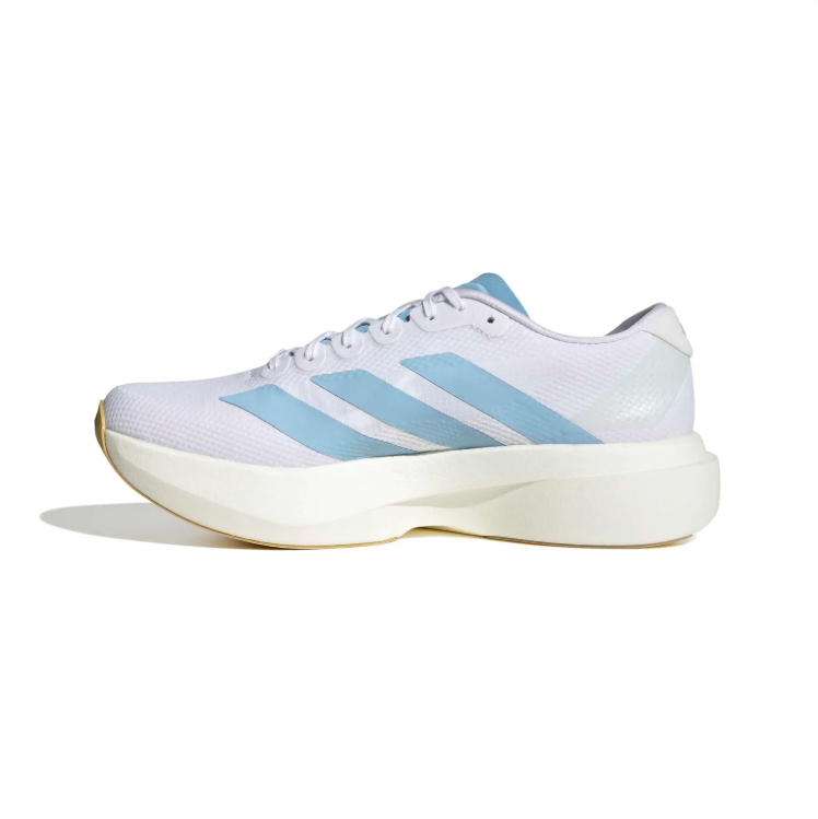 Adidas White & Light Blue Low-Top Mesh Sneakers