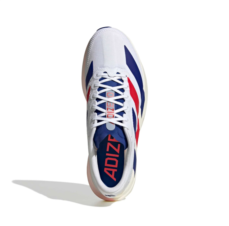 Adidas White & Navy Low-Top Colorblock Sneakers