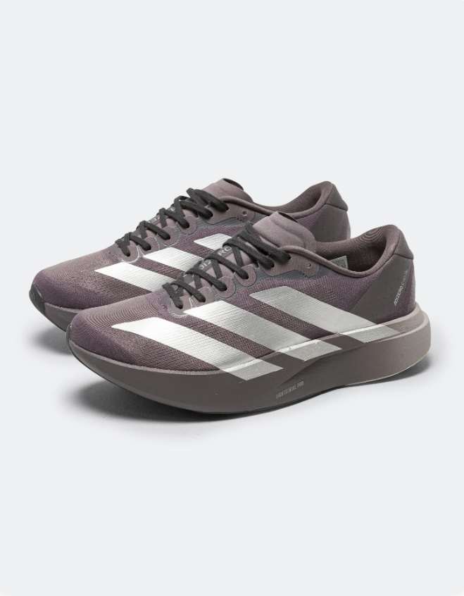 Adidas Charcoal Grey & Silver Low-Top Mesh Sneakers