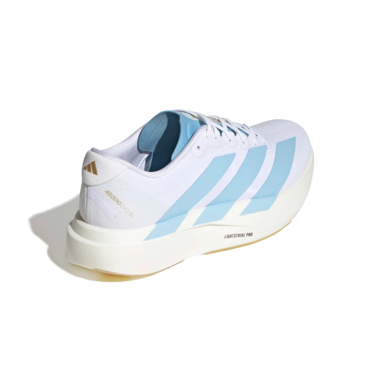 Adidas White & Light Blue Low-Top Mesh Sneakers
